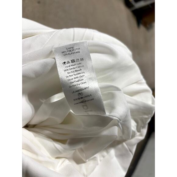 Bride Party Dress Shower Plus 14 White Draped Ruffle One Shoulder Lavish Alice - Picture 8 of 8